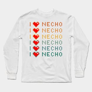 Necho 8 Bit Retro Long Sleeve T-Shirt